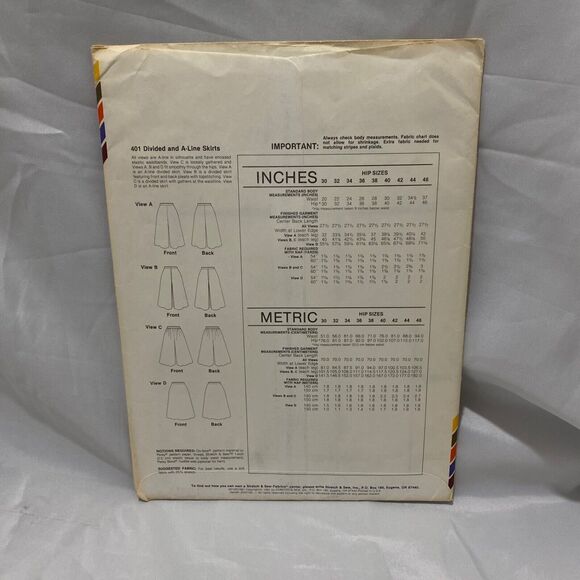 1981 Stretch and Sew Divided and A-Line Shirts Design Patterns By Ann Person - Picture 5 of 10